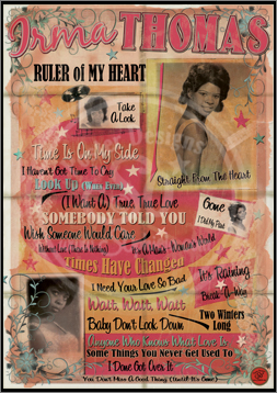 Irma Thomas, Poster, Graphic Design, Poster for Sale, Rock n Roll, Blues, Rhythm'n Blues, Punk, Sophie Lo